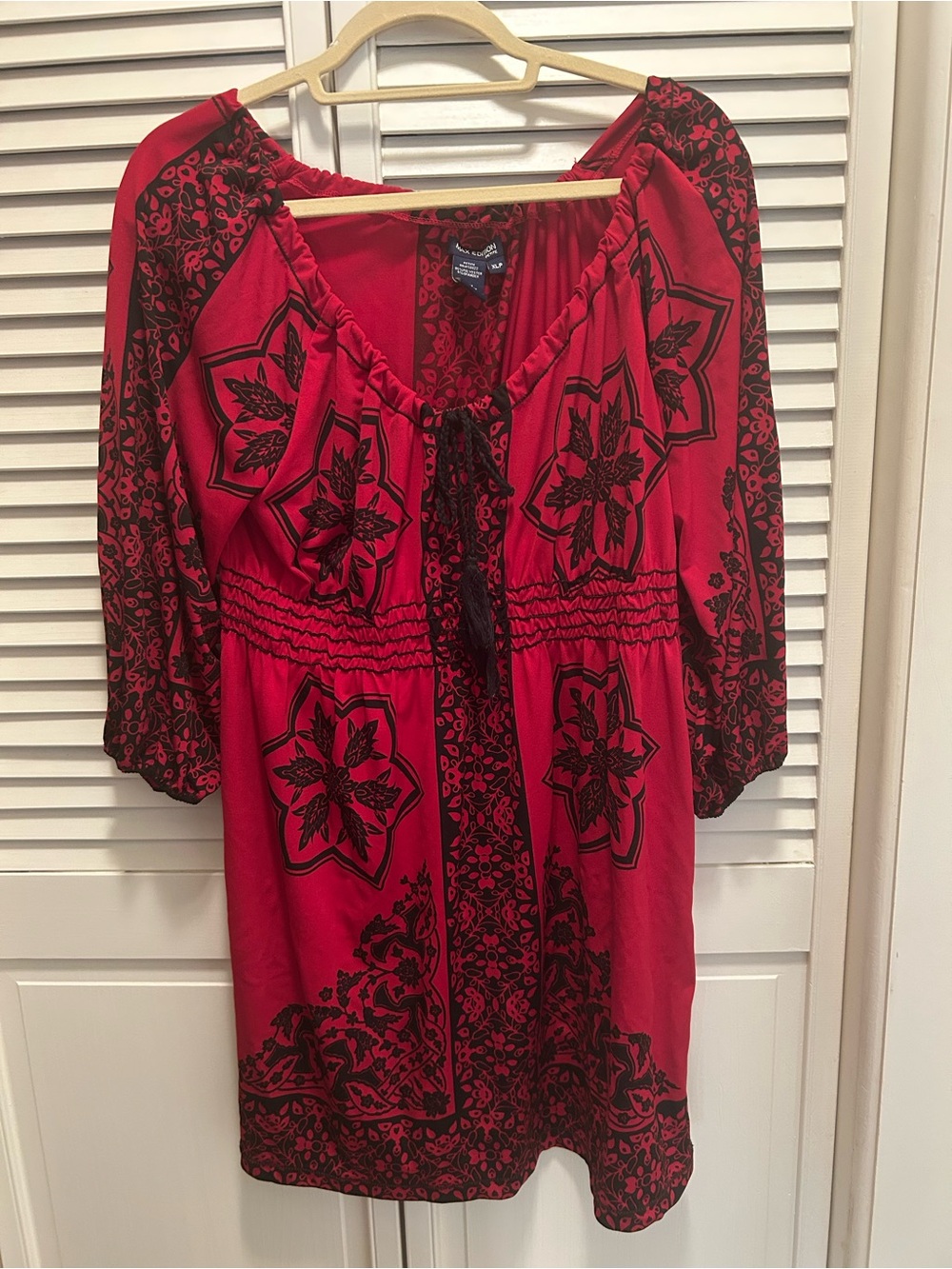 Max Edition Red Floral Midi- Boho